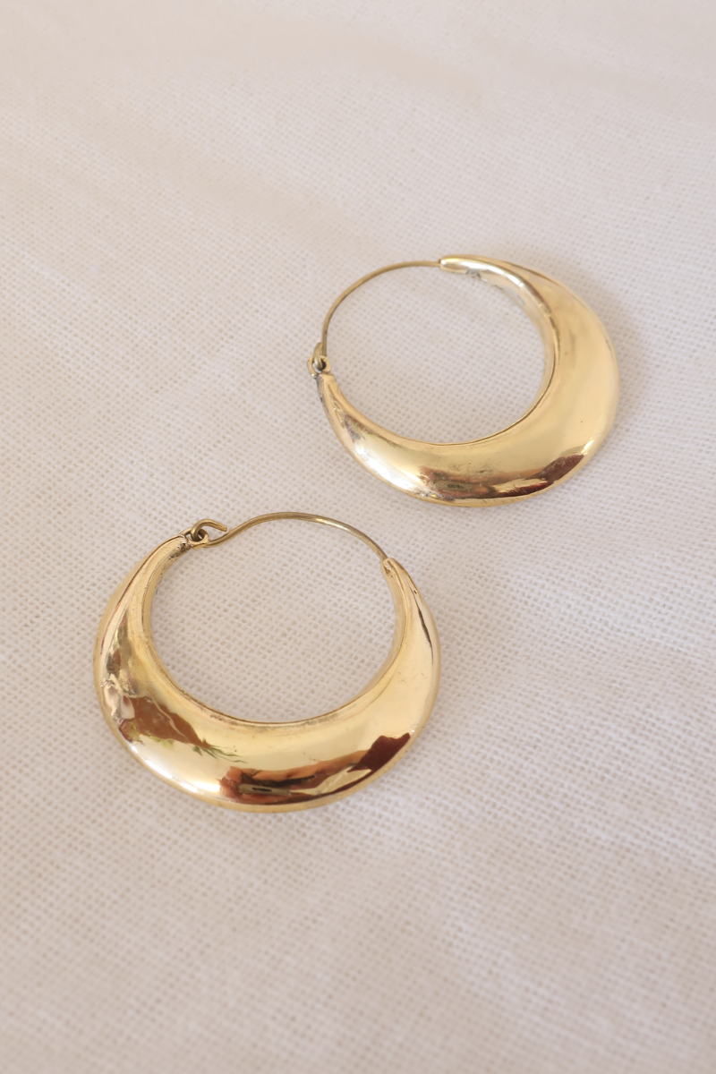 Slim Gold Plated Hoop Earrings
