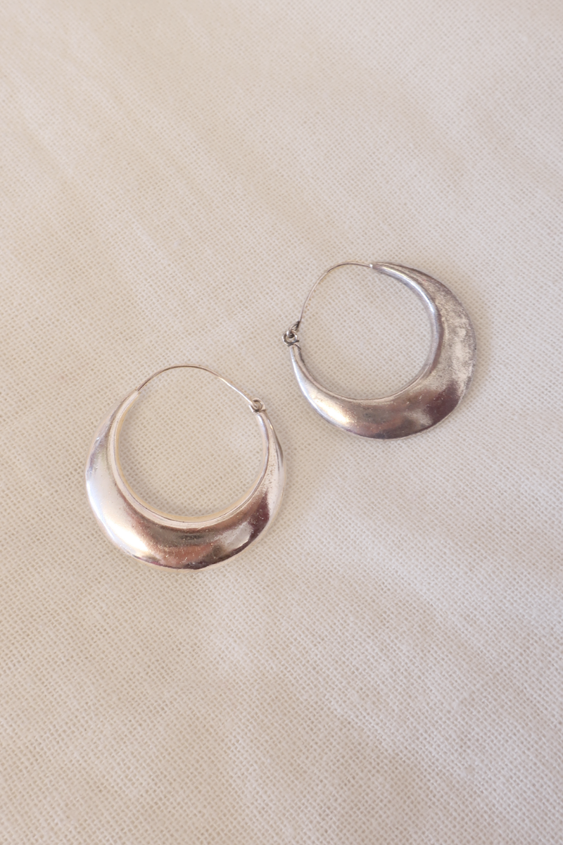 Slim Silver Plated Hoop Earrings