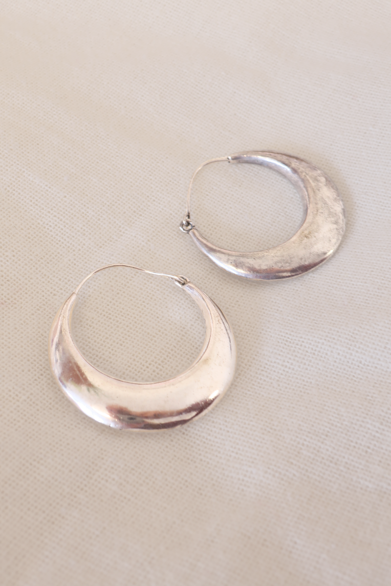 Slim Silver Plated Hoop Earrings