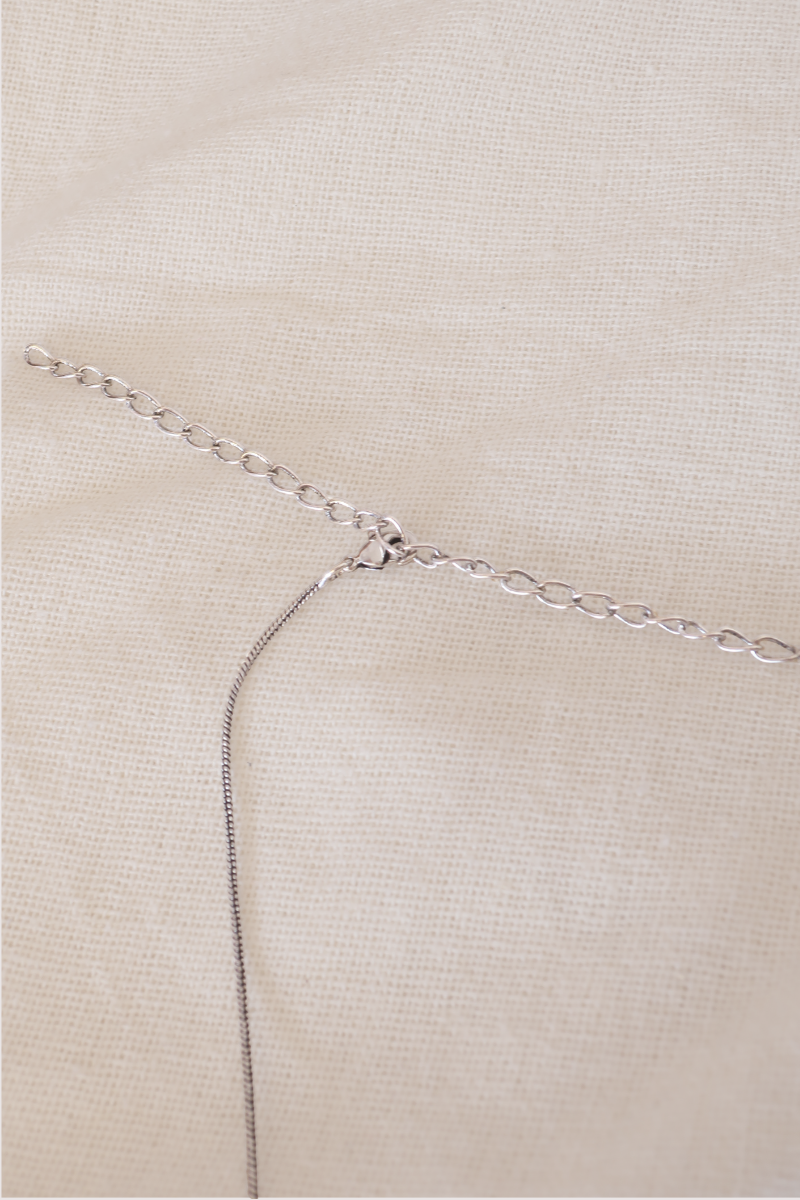 Smokey Oval Quartz Silver Plated Necklace