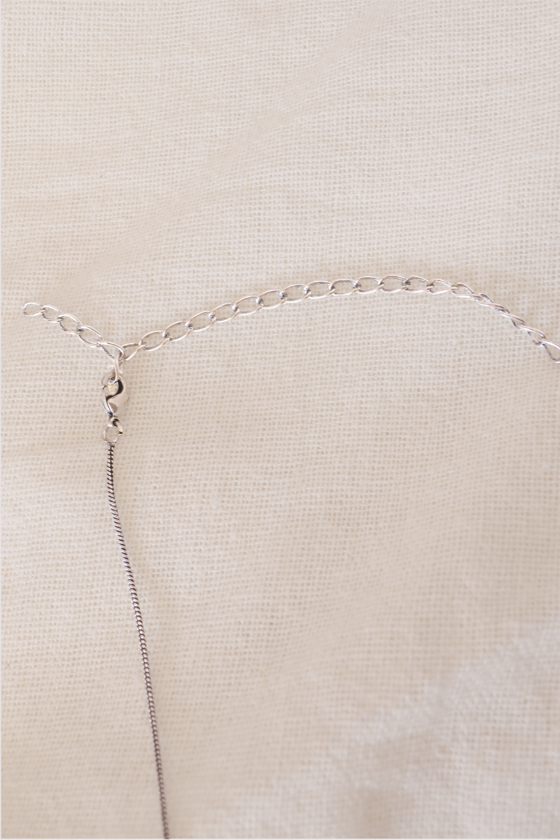 Smokey Quartz Stone Silver Plated Necklace