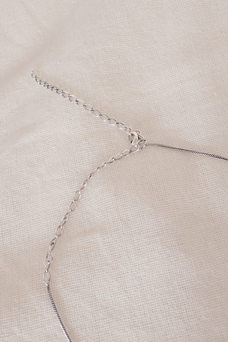 Snake Stamp Silver Plated Necklace