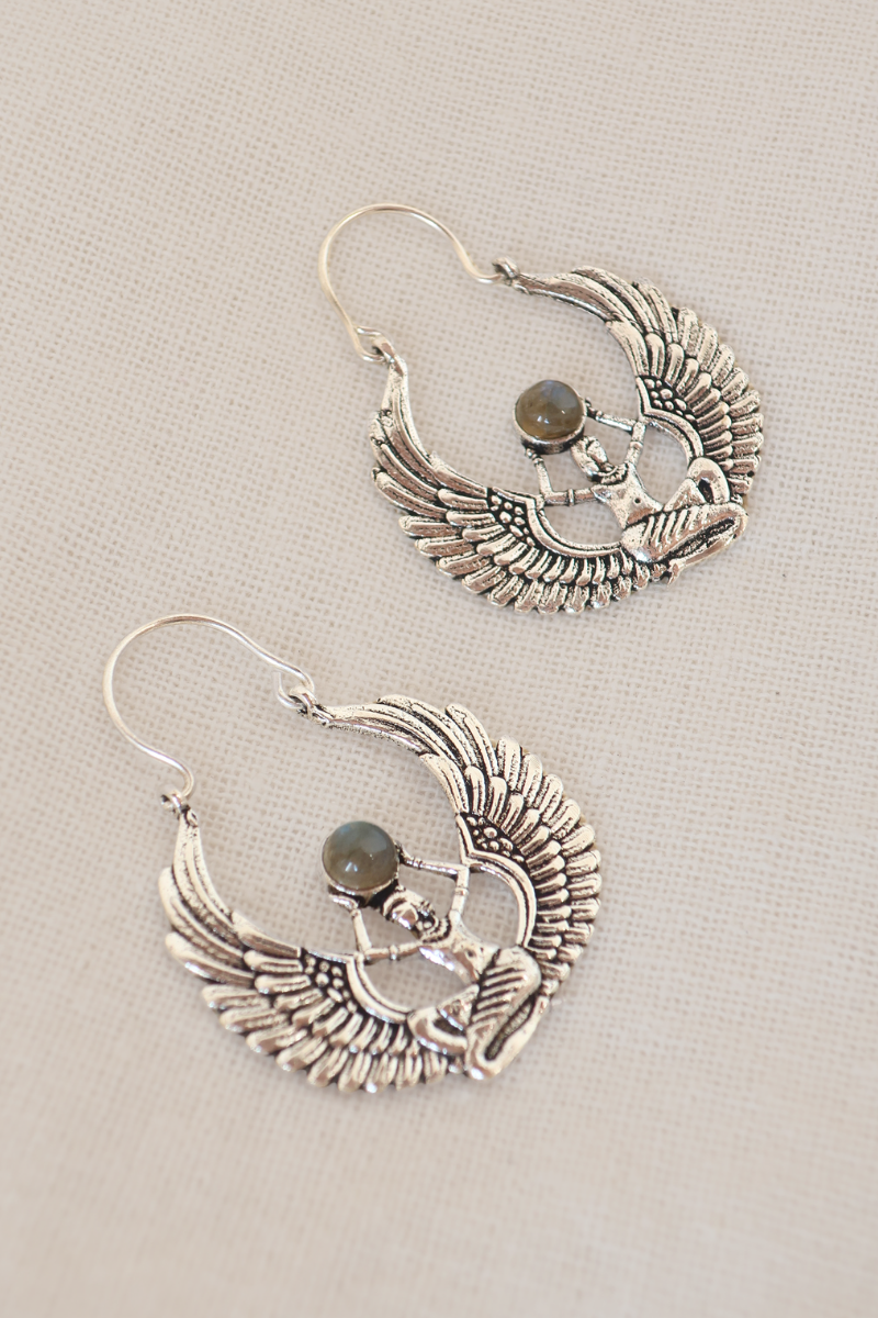 The Titan Atlas Silver Plated Earrings