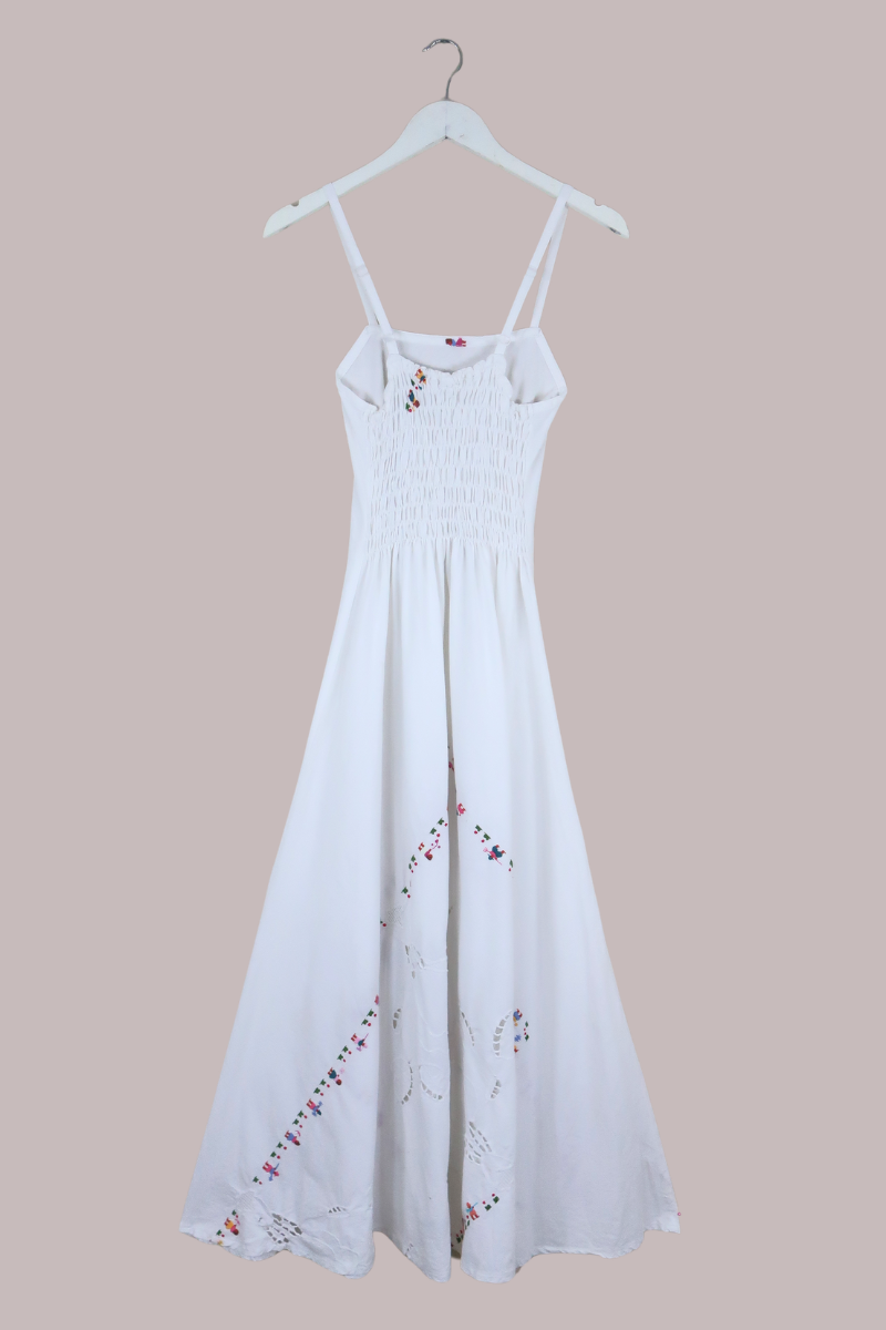 Juliet Vintage Tablecloth Maxi Dress in Spring Harvest Festival – All About  Audrey Vintage Boutique