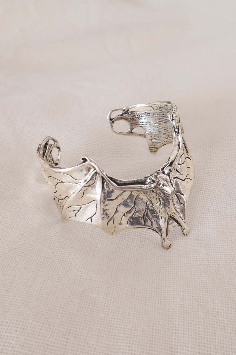 Vampire Bat Silver Plated Bangle