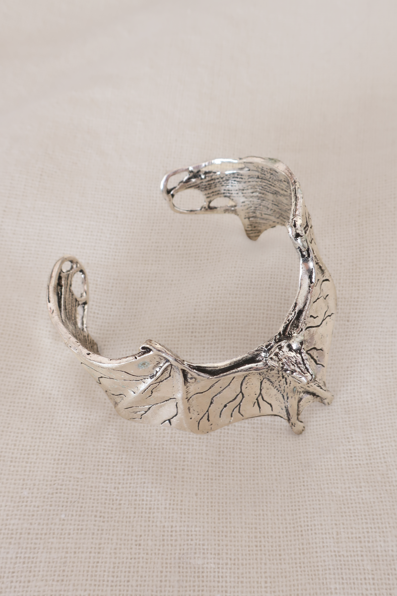 Vampire Bat Silver Plated Bangle