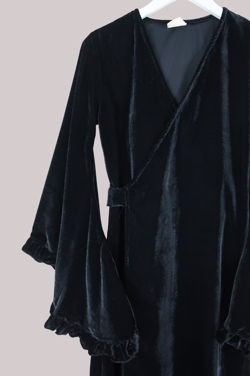 Khroma Venus Maxi Dress in Morticia Black Velvet