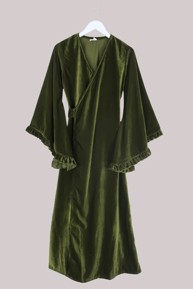 Khroma Venus Maxi Dress in Ophelia Green Velvet