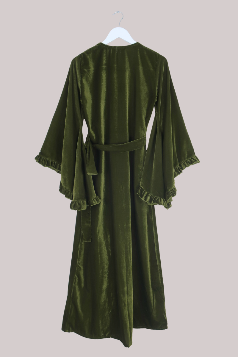 Khroma Venus Maxi Dress in Ophelia Green Velvet