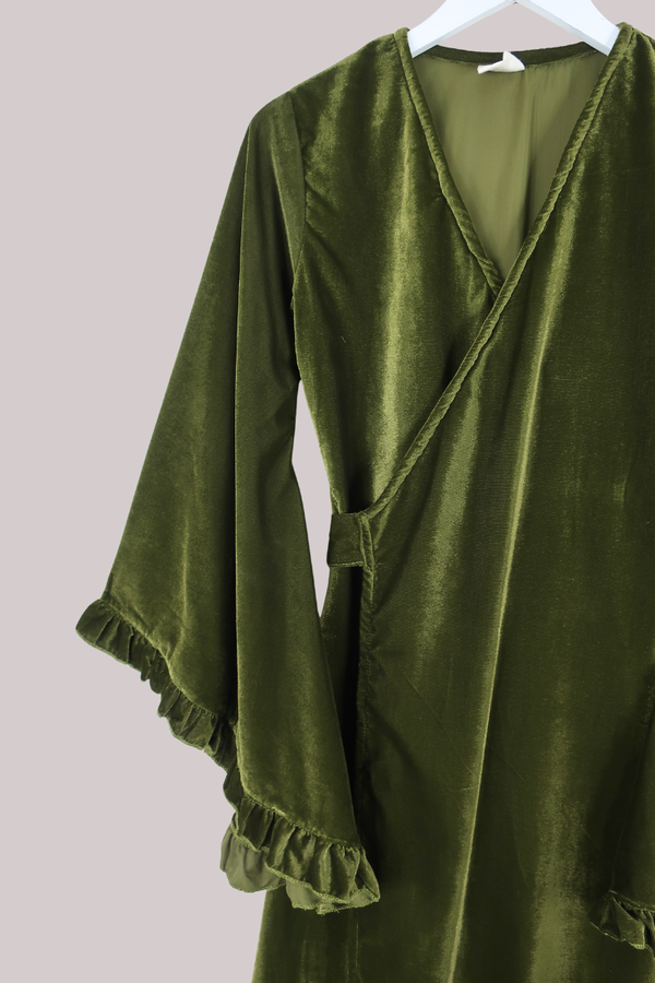 Khroma Venus Maxi Dress in Ophelia Green Velvet