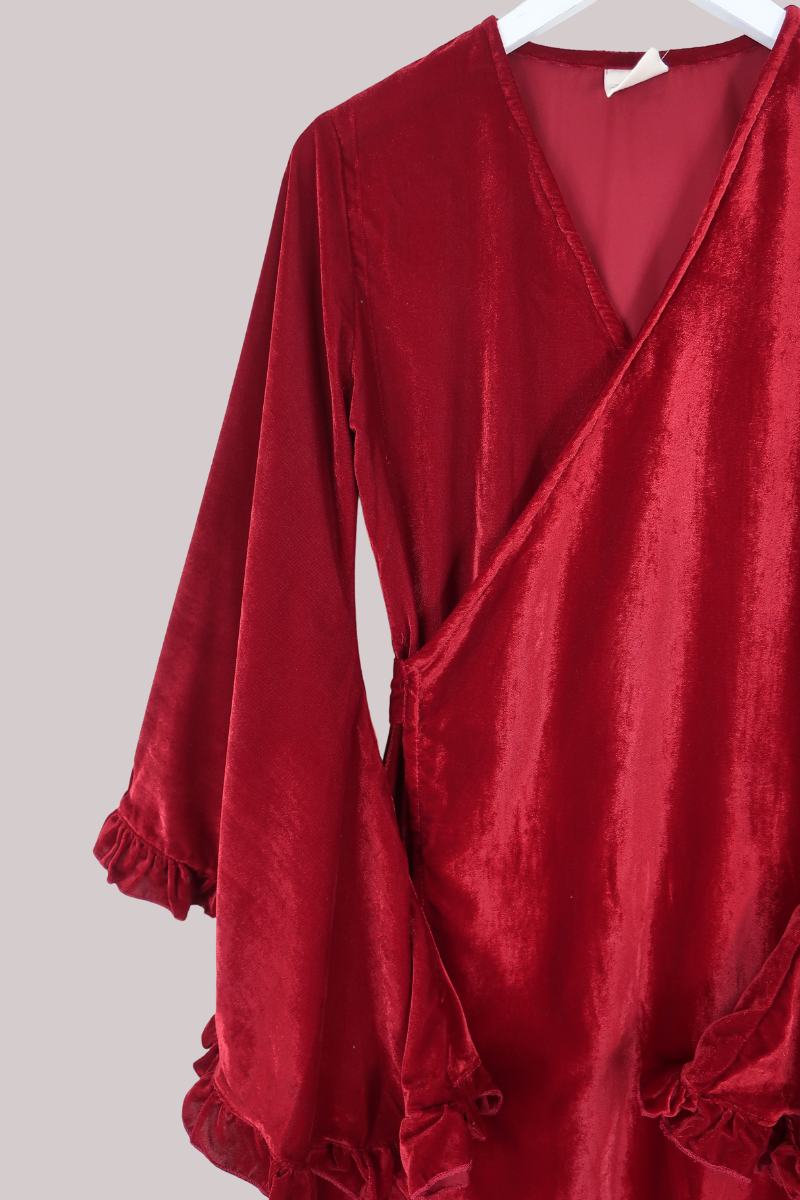 Khroma Venus Maxi Dress in Persephone Red Velvet