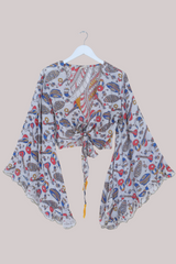 Venus Vintage Cotton Wrap Top in Traditional Instruments - Size M/L