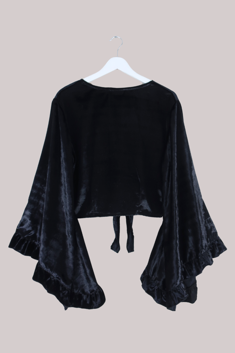 Khroma Venus Wrap Top in Opera Black Ice Velvet