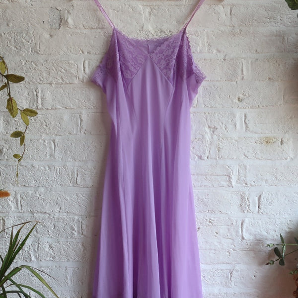 Vintage Dress Lily Purple Lace Slip Size S All About Audrey All About Audrey Vintage Boutique