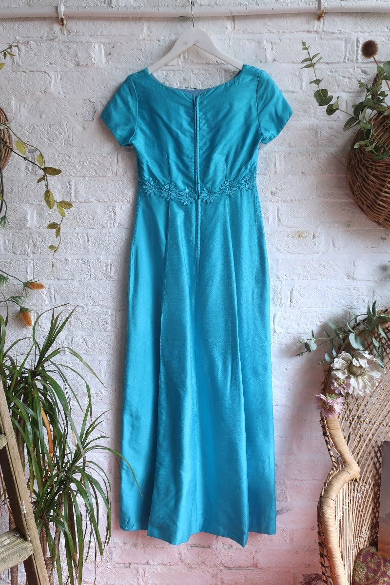 Vintage Dress - Turquoise Blue Empire Line - Size XS All About Audrey Vintage Boutique Vintage Dress - Turquoise Blue Empire Line - Size XS All About Audrey Vintage Boutique