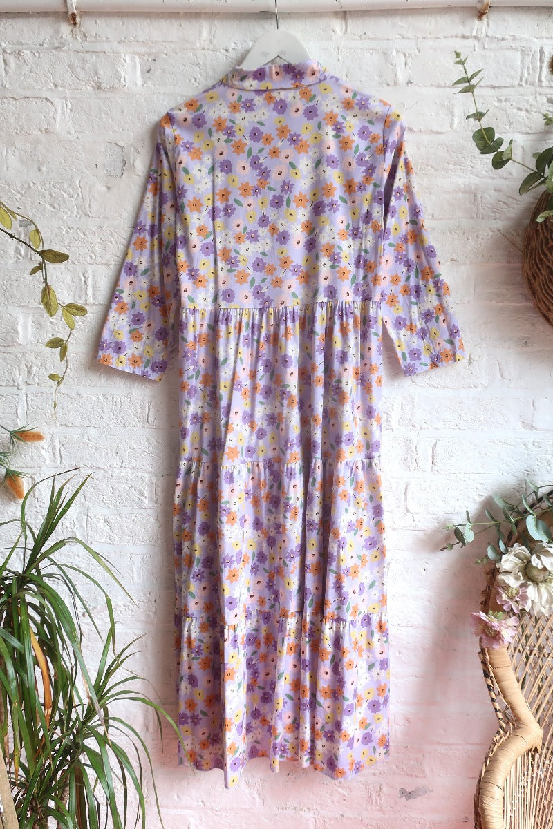 Vintage Dress - Lilac Daisy Bloom Smock - Size S by All About Audrey