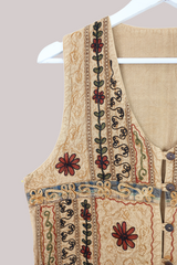 Vintage Waistcoat - Sandy Embroidery - Free Size