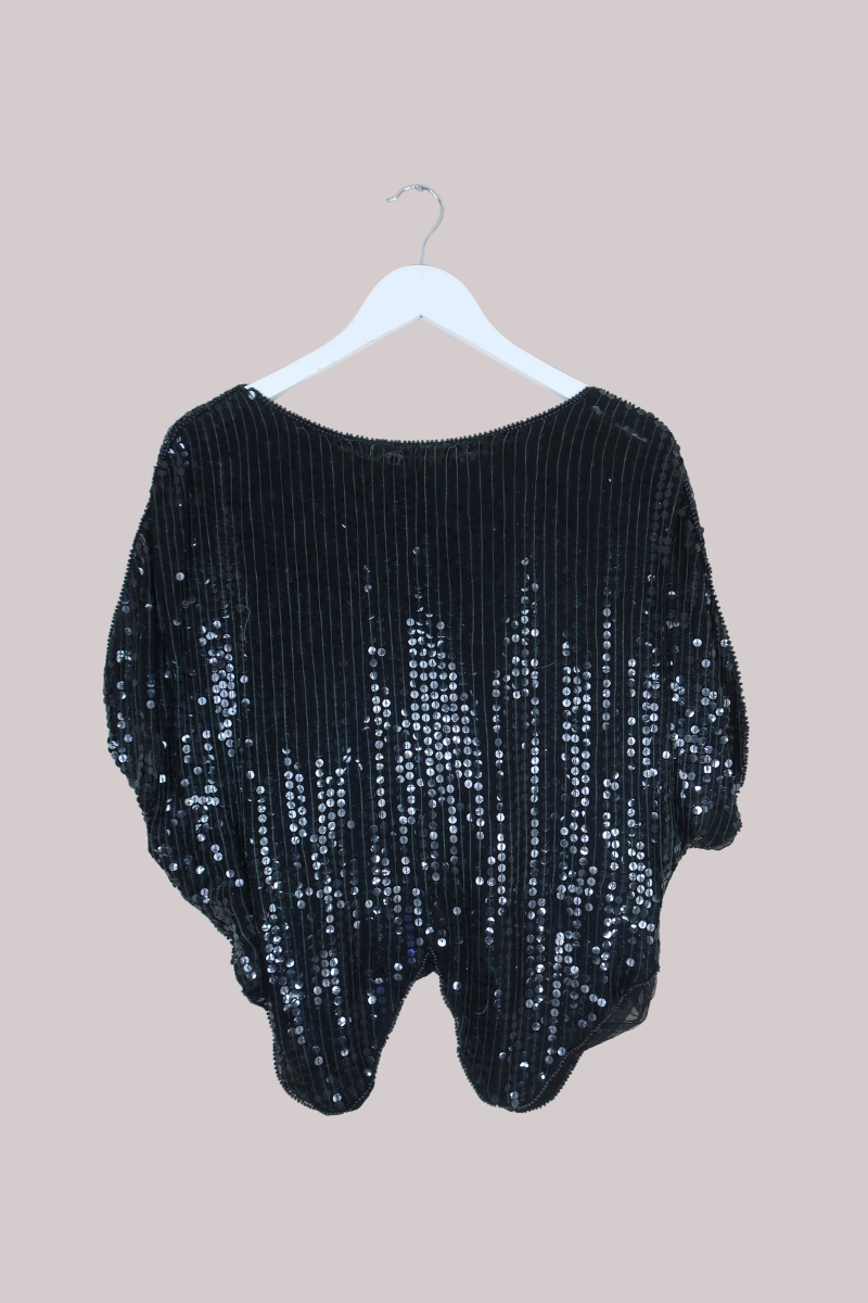 Vintage Top - Icy Teal Flowers - Free Size