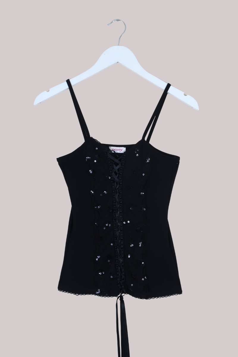 Vintage Top - Onyx Corset - Size XS