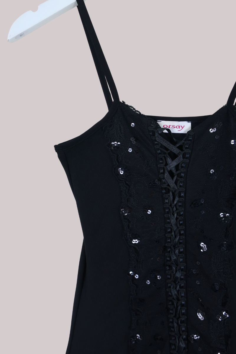 Vintage Top - Onyx Corset - Size XS