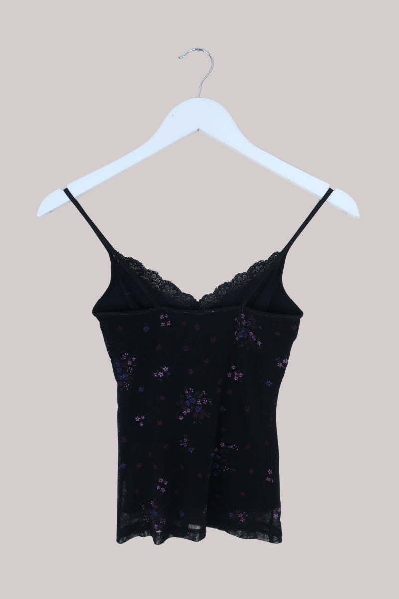 Vintage Top - Midnight Violets - Size XXS