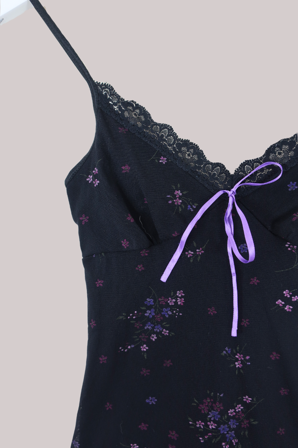 Vintage Top - Midnight Violets - Size XXS