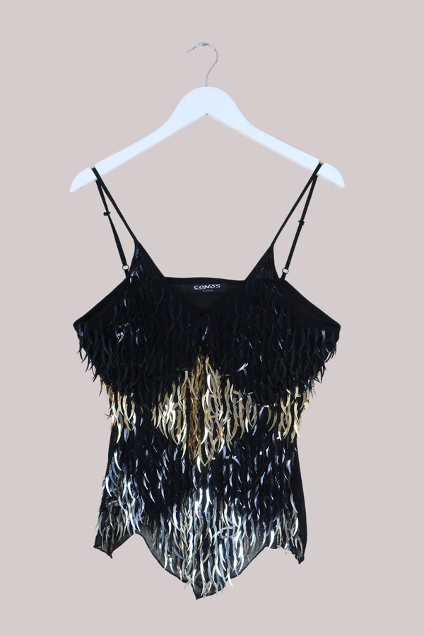 Vintage Top - Metallic Cami - Size XL