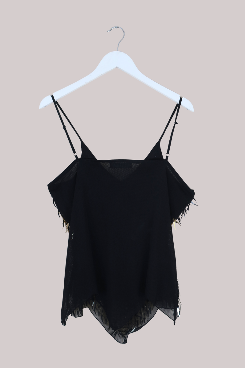 Vintage Top - Metallic Cami - Size XL