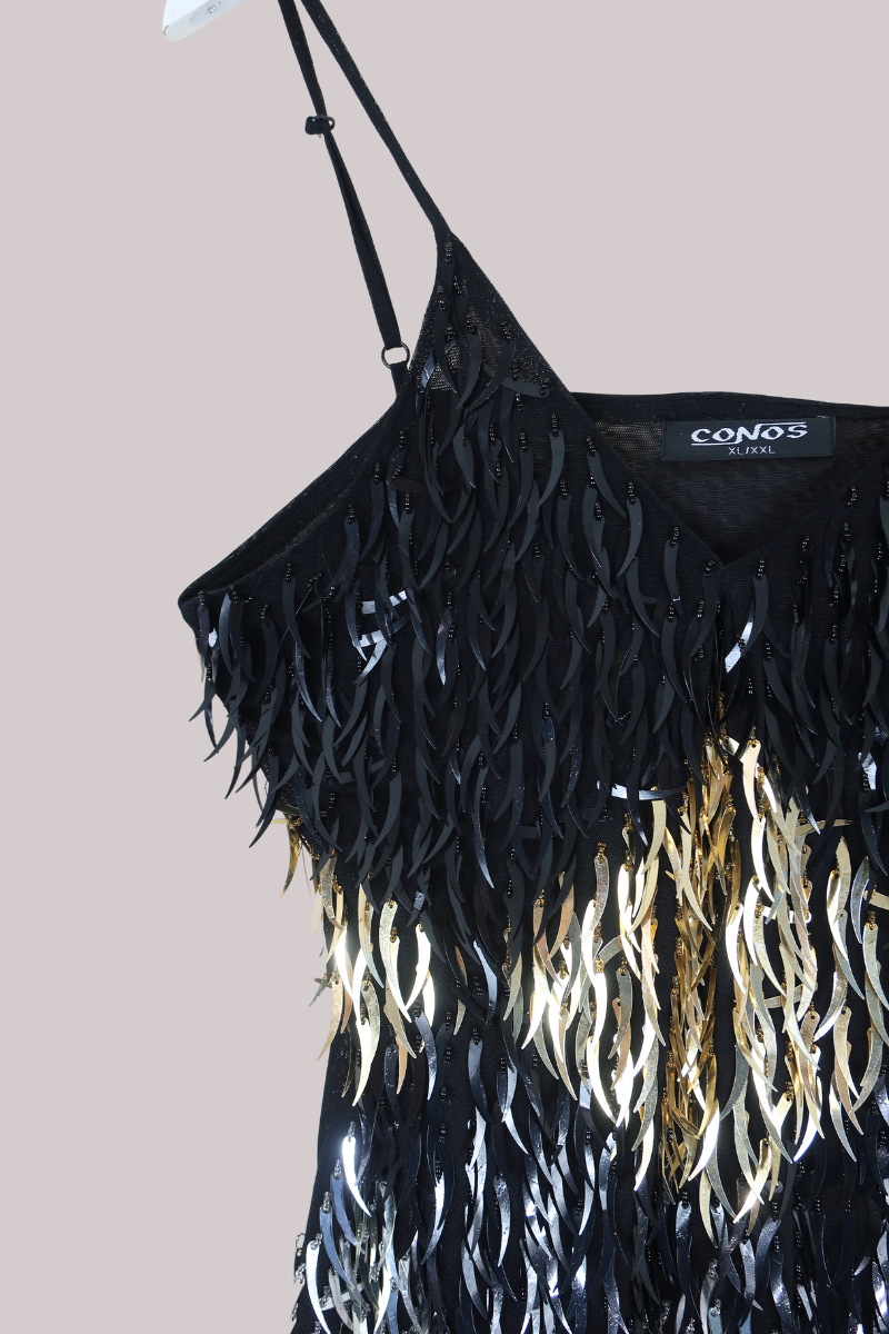 Vintage Top - Metallic Cami - Size XL