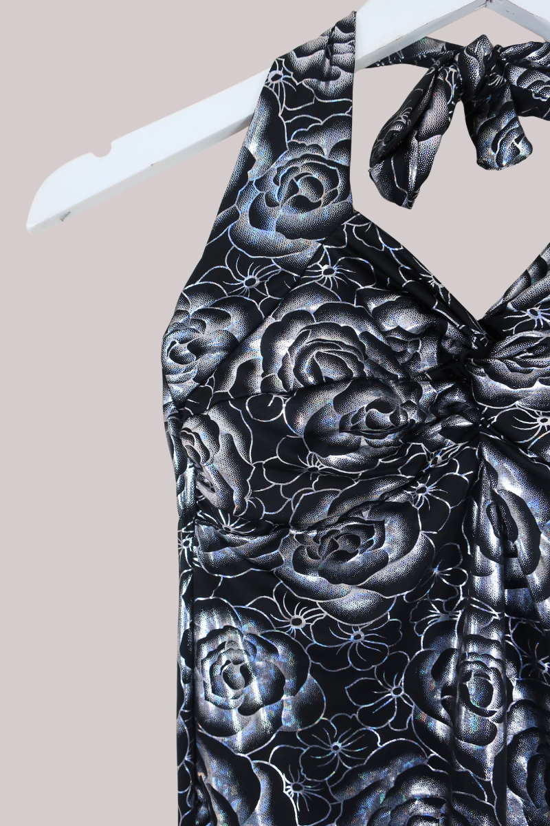 Vintage Top - Chrome Roses - Size S