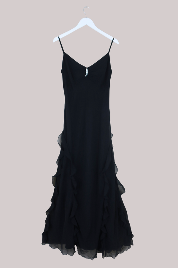 Vintage Dress - Black Clouds - Size M/L