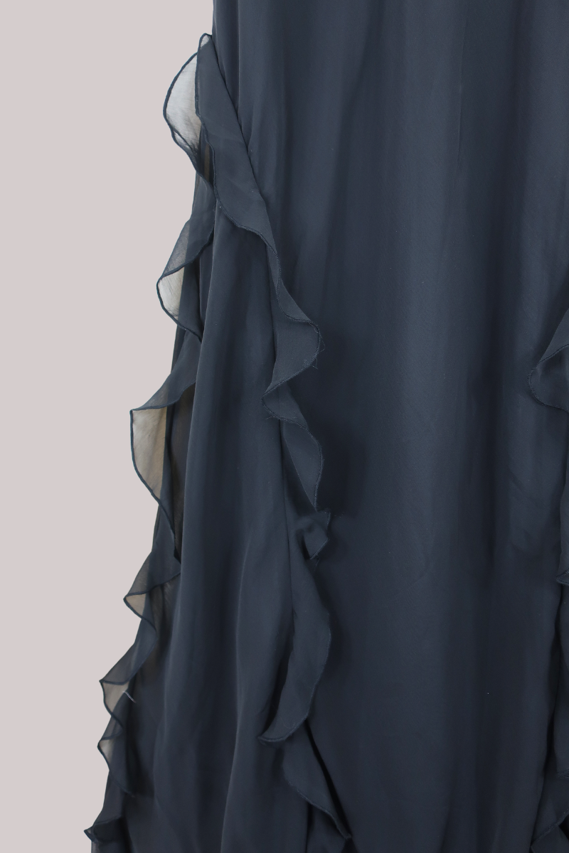 Vintage Dress - Black Clouds - Size M/L