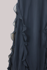 Vintage Dress - Black Clouds - Size M/L