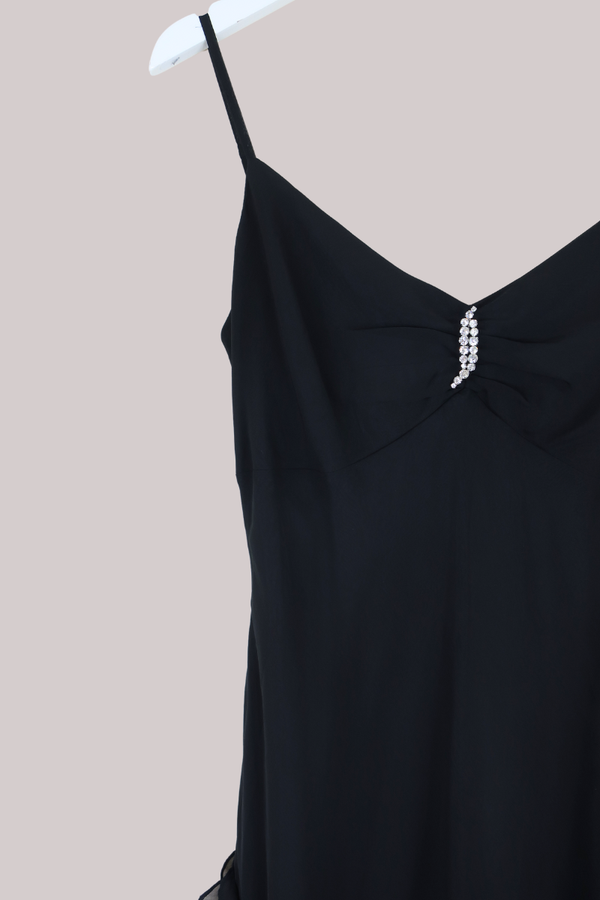 Vintage Dress - Black Clouds - Size M/L