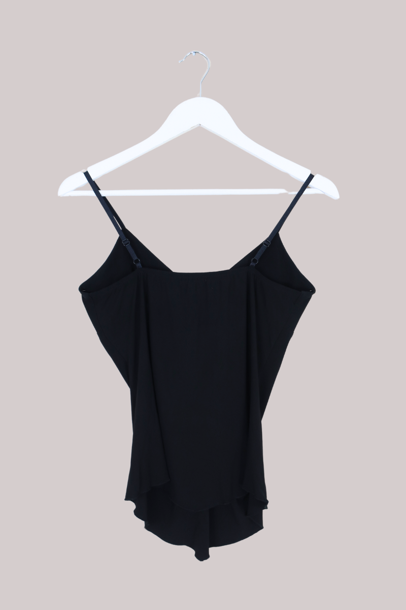 Vintage Cami Top - Black Butterfly - Size S
