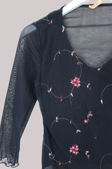 Vintage Top - Rouge Clematis - Size S