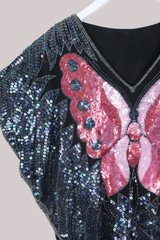 Vintage Top - Crimson Butterfly - Free Size