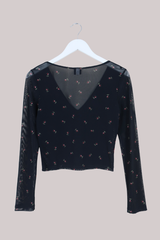 Vintage Top - Painted Roses - Size M/L