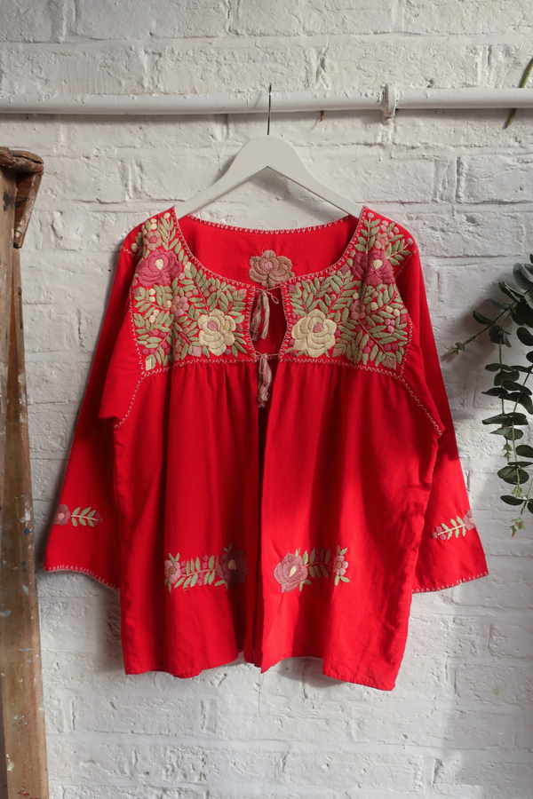 Vintage Blouse - Midsommar Scarlet - Size M