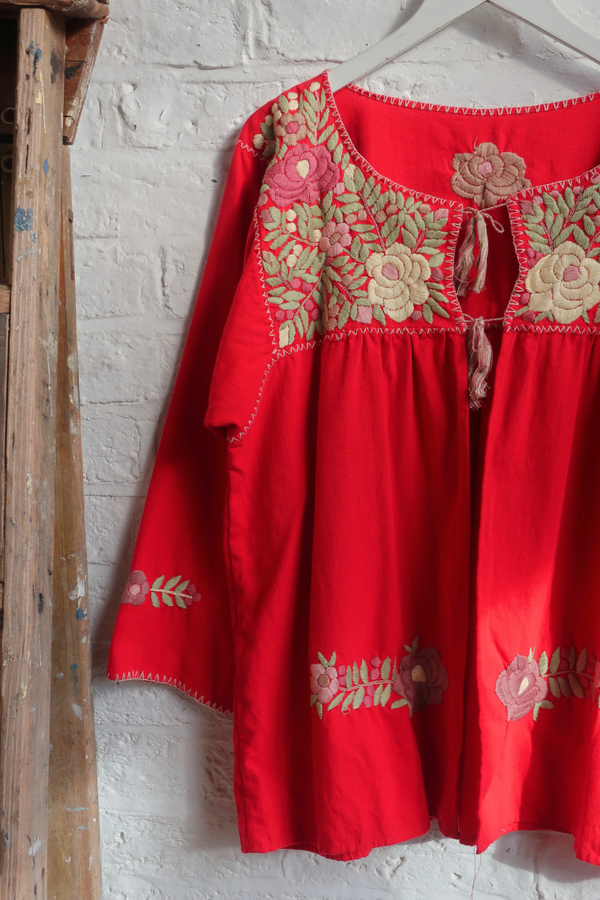 Vintage Blouse - Midsommar Scarlet - Size M