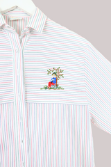 Vintage Shirt - Cross Stitch Stripe - Free Size