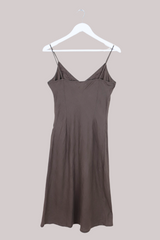 Vintage Midi Dress - Beaded Taupe - Size S/M