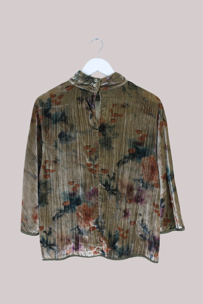 Vintage Top - Olive Watercolours - Size M/L
