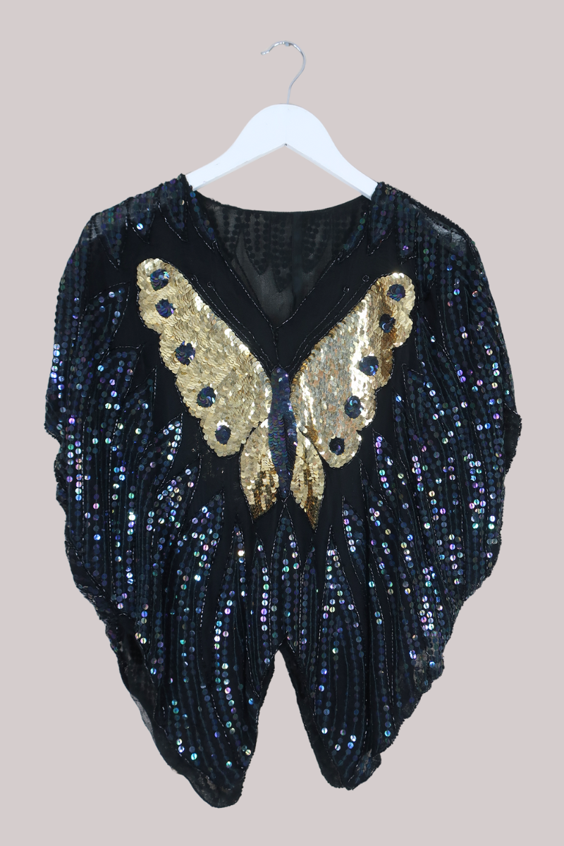 Vintage Top - Golden Butterfly - Free Size