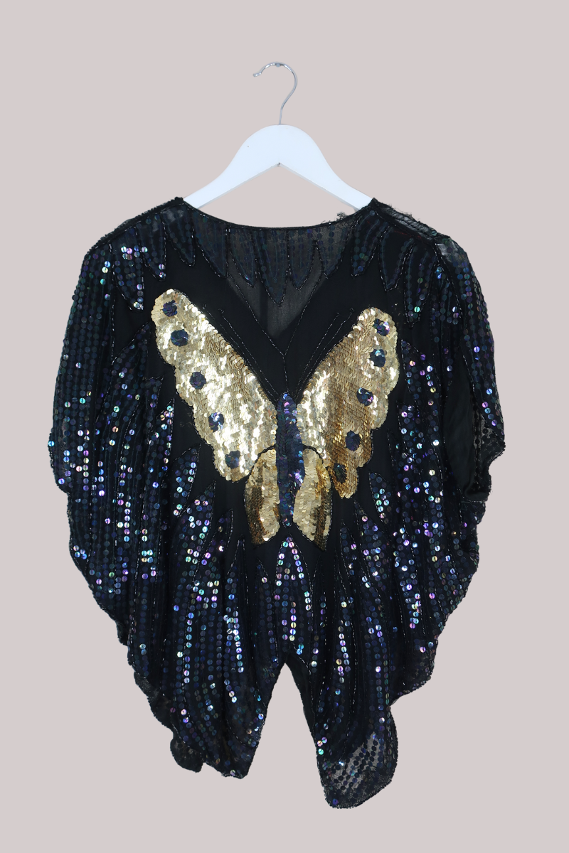 Vintage Top - Golden Butterfly - Free Size