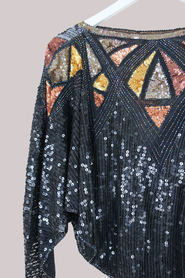 Vintage Top - Ember Sequins - Free Size