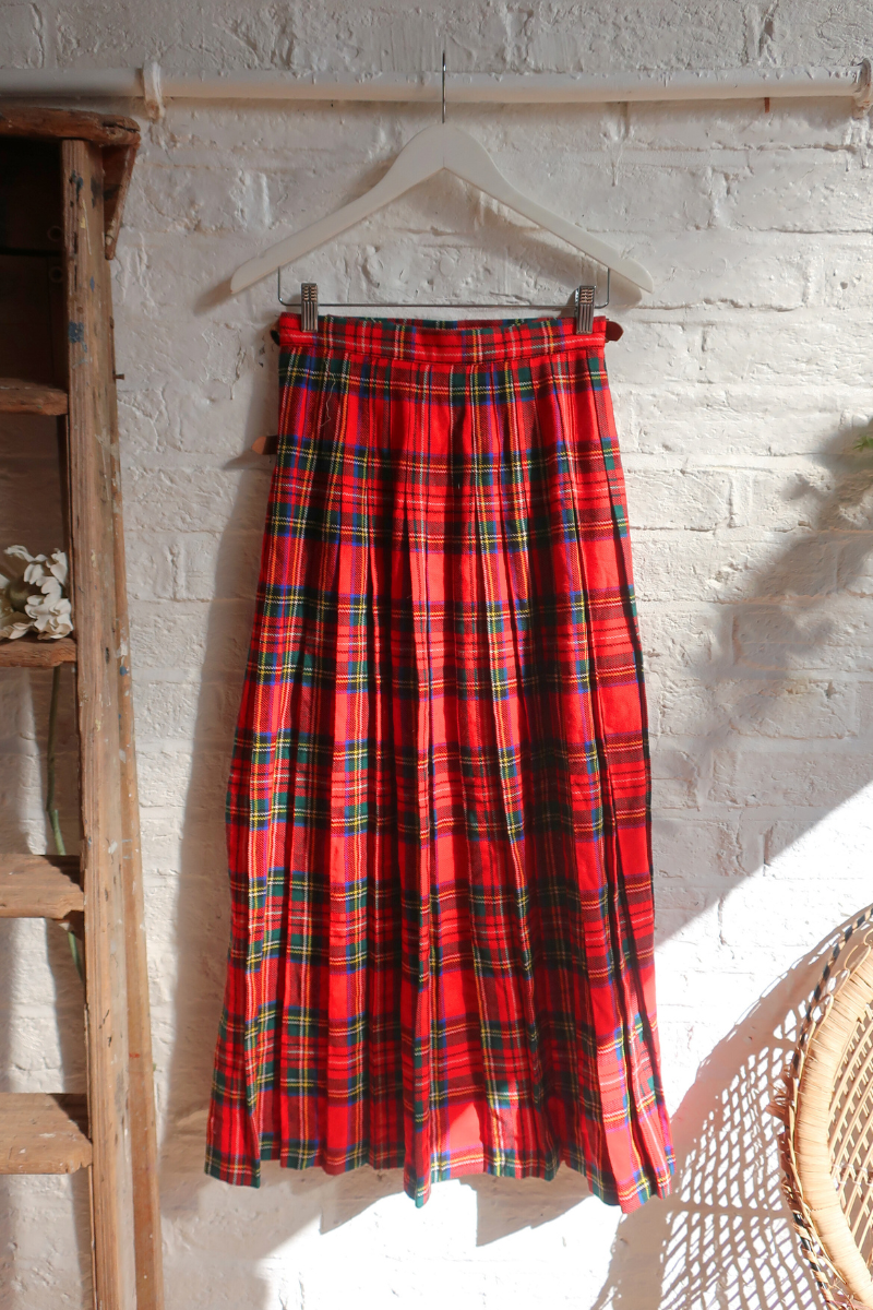 Vintage Kilt - Pride Red Tartan - Size XXS