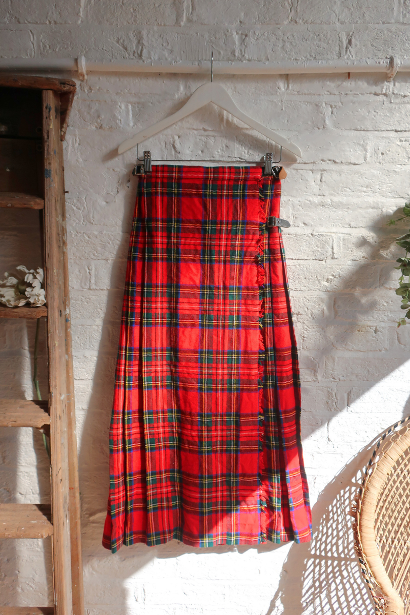Vintage Kilt - Pride Red Tartan - Size XXS