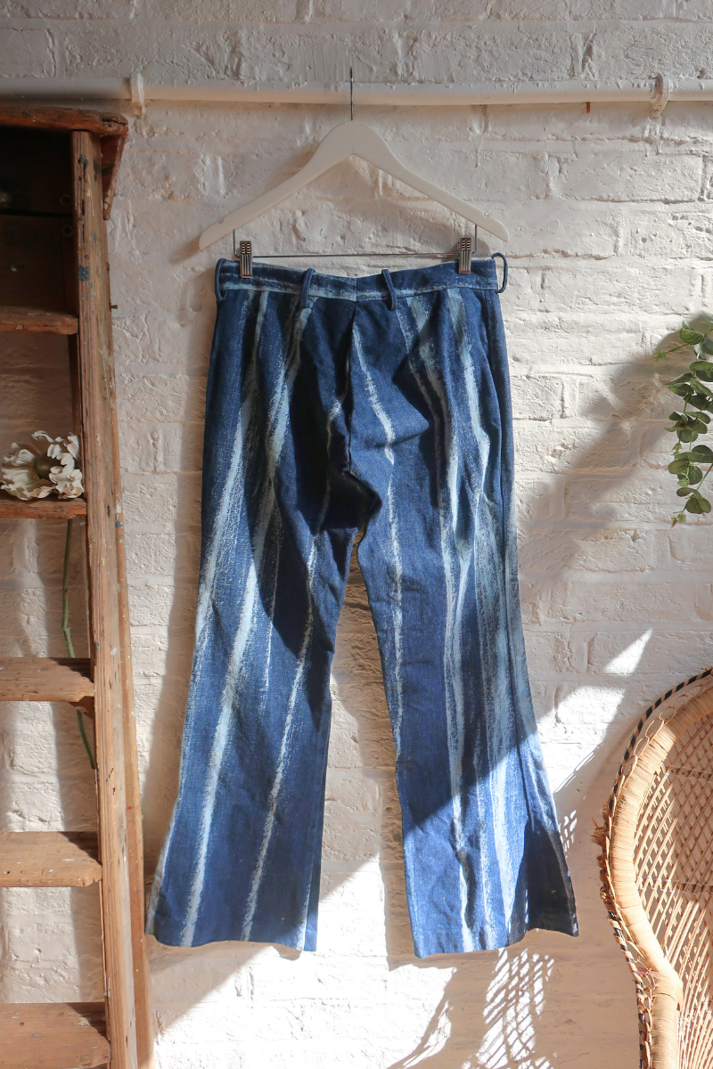 Vintage Jeans - Acid Stripe & Indigo Blue - W30 L33