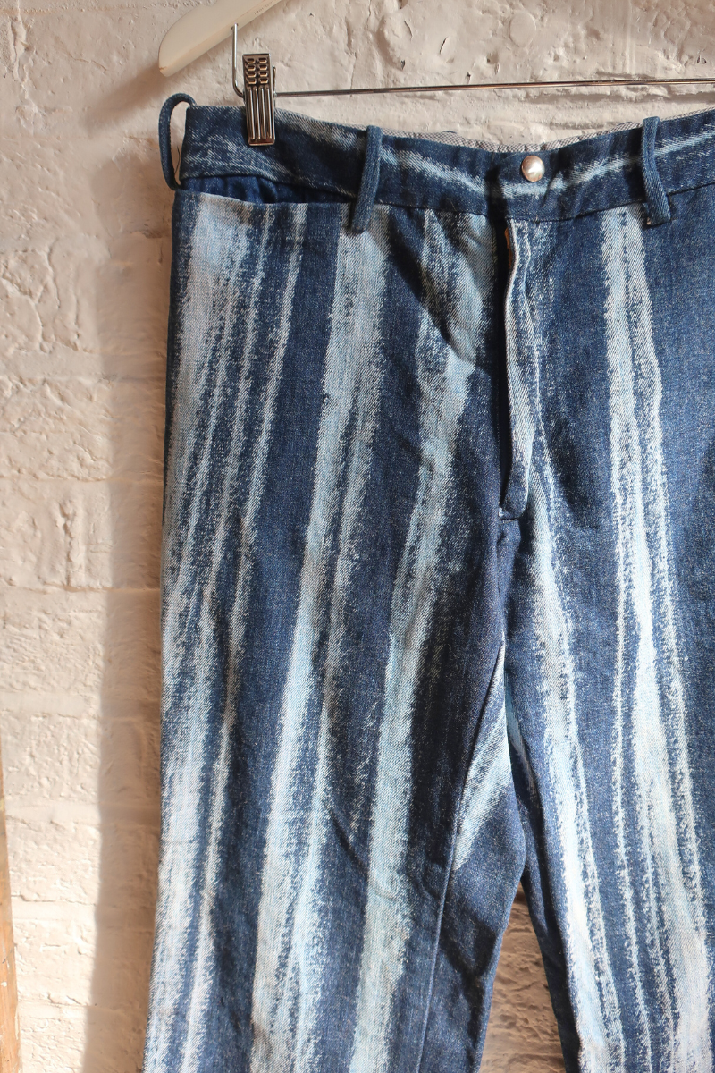 Vintage Jeans - Acid Stripe & Indigo Blue - W30 L33